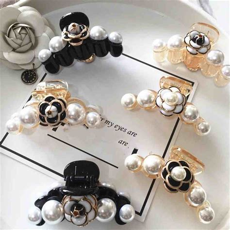 chanel replica hair clips|chanel hair claw clip.